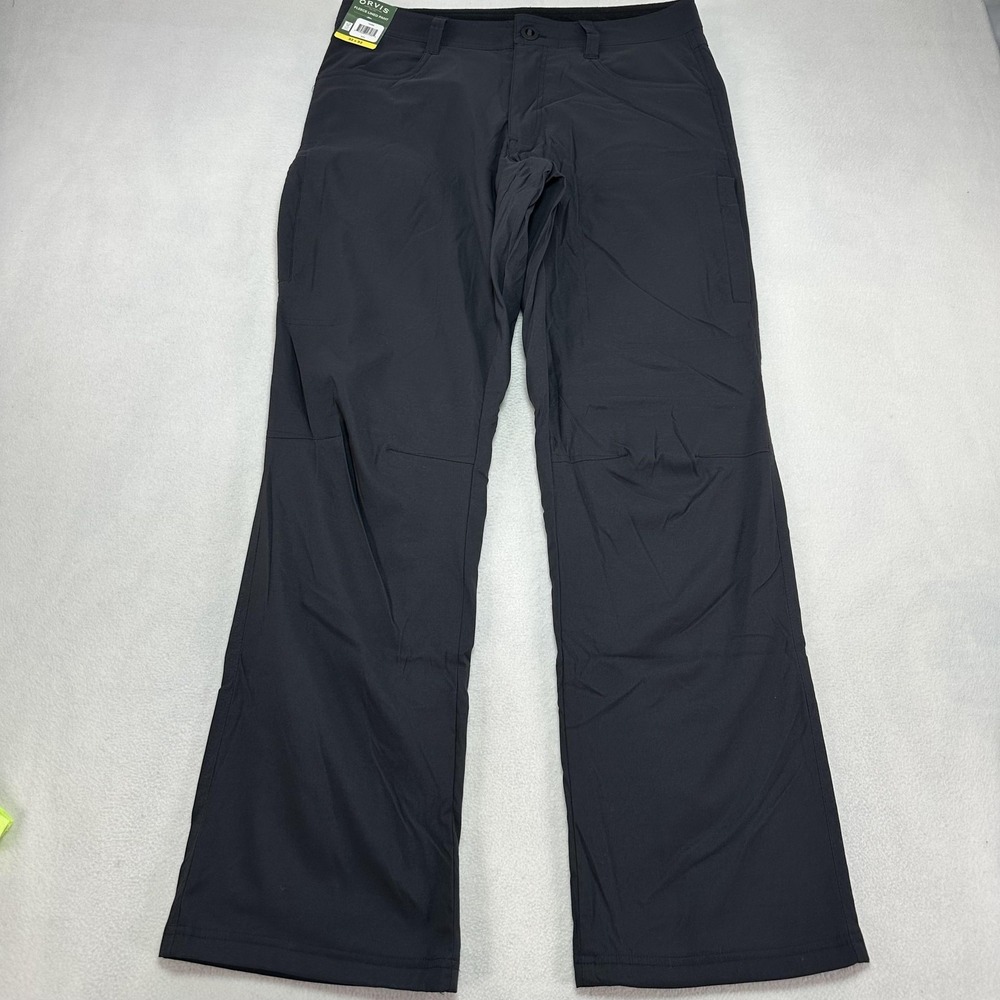 Orvis Pants Mens 32x32‎ Black Fleece Lined Cargo Nylon Winter Hiking Outdoor